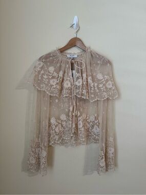 Sea New York New Bronte Embroidered Top Blush Large